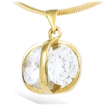 Les Tr&eacute;sors De Lily [G9350] &ndash; kullatud ripats &bdquo;Goddess&rdquo; kuldne valge &ndash; 10x13 mm valge