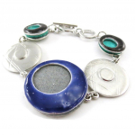 NOA [J1943] - Bracelet Cr&eacute;ateur 'Judith' bleu vert sinine