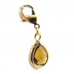 Les Tr&eacute;sors De Lily [L1263] - Pendentif Charm 'Linda' marron Plaqu&eacute; Or pruun