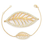 Les Tr&eacute;sors De Lily [L5312] - valge kullaga kullatud k&auml;ev&otilde;ru  Gold Leaf  - 25x15 mm kuld