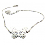 7bis [P5851] - K&auml;sitsi valmistatud h&otilde;bedane k&auml;ev&otilde;ru  Butterfly  - 15x10 mm h&otilde;be