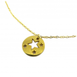 Les Tr&eacute;sors De Lily [P8055] &ndash; terasest kaelakee 'Une Etoile est N&eacute;e' kuldne &ndash; 11x11 mm kuld