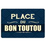 Les Tr&eacute;sors De Lily [Q2414] &ndash; interj&ouml;&ouml;r/automatt 'Messages' (Place du bon toutou) &ndash; 80x60 cm sinine