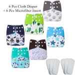 Baby 12 tk veekindel korduvkasutatav riidest m&auml;hkmekomplekt 3-36 kuud ja 3-15 kg beebi m&auml;hkmevooder Gril Color Randomly