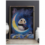 5D Teemantmaal Moon Panda Teemanttikandid Ristpistes Kodukaunistus K&auml;sitsi valmistatud kingitusedjavascript: Round 20x30cm