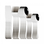 L&auml;&auml;ne must lauan&otilde;ud roostevabast terasest 20 tk musta s&ouml;&ouml;giriistade komplekt k&ouml;&ouml;k &otilde;htus&ouml;&ouml;k kook kahvel lusikas nuga s&ouml;&ouml;giriistad h&otilde;be