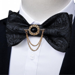 Dibangu klassikalised mustad kikilipsud meestele siidist liblikas eelseotud kikilips Tasku kandiline mansetin&ouml;&ouml;bid &uuml;likonnakomplekt kikid LH-3019