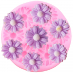 Daisy Silikoonvormid Lillepulma-tassikoogitops Fondant Koogi kaunistamiseks T&ouml;&ouml;riistad Pol&uuml;meer-Savist Kommid &Scaron;okolaadi Gumpaste Vormid