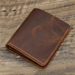 100% ehtsast nahast rahakott meeste vintage stiilis bifold pruun rahakott meestele ehtne nahk pruun