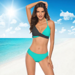 Uus seksikas Biqini Solid naiste ujumisriided Push Up bikiinikomplekt ujumistrikoo rannariided Plus Size k&otilde;rge v&ouml;&ouml;kohaga ujumiskost&uuml;&uuml;m XXL