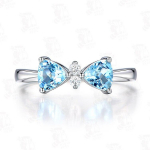 Bella Box Fashion Luksuslik Solitaire Roheline tsirkoon naiste pulma-aastap&auml;eva s&otilde;rmus Elegantne Daami &Otilde;htupeo S&otilde;rmus Ehted Resizable sinine