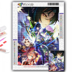 5D DIY Teemantmaal Ristpistega Genshini Teemanttikandid Mosaiik Seinakunst Kodukaunistus Full Round 20X30CM