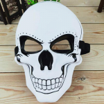 Halloweeni mask LED helendav &otilde;udusvalge pealuu mask Grim Reaper mask Cosplay mask lastele kingitused peo kaunistamiseks without LED valge