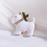 Blucome lihtne moodne j&otilde;ulukoera pross sulamist &otilde;list tilkuva looma temperamendiga kaelarihm valge