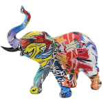Les Tr&eacute;sors De Lily [R2711] &ndash; mitmev&auml;rviline vaigust kujuke Elephant Graffiti &ndash; 21x19x7 cm mitmev&auml;rviline
