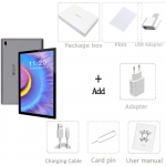 BDF 10,1-tolline Android 12 tahvelarvuti 1280x800 kaheksatuumaline 8 GB RAM 128 GB ROM 4G v&otilde;rk AI kiirendatud tahvelarvutid arvuti topelt-Wifi 5000 mAh Standard Version hall
