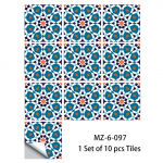 10 tk Maroko stiilis plaadid seinakleebis K&ouml;&ouml;k Backsplash riidekapp Vannitoa sisustus Peel & Stick veekindlad kunsti seinakleebised 10cmX10cmX10pcs