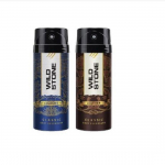 Wild Stone Classic Cologne and Leather Long Lasting Deodorants for Men, Pack of 2 (225ml each)