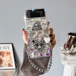 Luksuslik Bling Rhinestone &uuml;mbris Samsung Galaxy Z klapiga 3 Z voltimisega 4 S23 S22 Ultra S21 Plus S20 FE A14 A34 A54 A13 A33 A23 A53 A32 A42 A52 teemantkattega Samsung Z flip 4