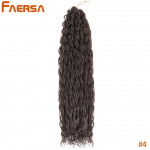 Heegeldatud punutised lahtised vesi laine punutud juuksepikendused afro lokid naturaalsed lokkis blondid roosad lillad punased heegeldatud juuksed naistele 24 Inch