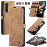 Kaardihoidja Nahast telefonitarvikute &uuml;mbris Samsung Galaxy Z Fold4 Fold 4 5g Matte Feeling Rahakoti kate Samsung Fold4 jaoks for Samsung Z Fold 4 must