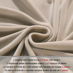 1-osaline sametkangast diivanikate Elastne sektsioonkuhvel L-kujuline diivanikott Tugitool L-kujuline diivanikott elutuppa 2xPillowcase 45x45cm