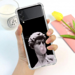 Art &Otilde;limaal Luksuslik &uuml;mbris Samsung Galaxy Z Flip 3 4 5g Funda Z Flip3 Clear PC K&otilde;va P&otilde;rutuskindel Tagasi Telefon Coque Shell Samsung Z Flip 5G