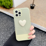 3D Love Heart l&auml;bipaistev tugi&uuml;mbris Iphone 13 12 11 Pro Max X Xr Xs 13pro p&otilde;rutuskindel silikoonist kommiv&auml;rvi kate For iPhone X or XS