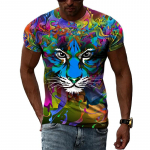 Hip Hop Trend Harajuku 3D prinditud loomamustriga Meeste T-s&auml;rgid Suvine Mood Vabaaja isikup&auml;ra &Uuml;markaelus l&uuml;hikeste varrukatega T-s&auml;rgid S