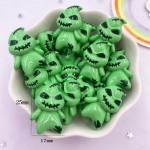 Resin Green Ghost Flatback Cabochon Stone Figuurid Aplikatsioonid Kodukaunistused K&auml;sit&ouml;&ouml; 20tk DIY Christmas Halloweeni k&uuml;lalisteraamatu roheline