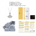 Luksuslikud D v&auml;rvi moissanite seeliku ripatsiga kaelakeed naistele pruudi tippkvaliteediga 100 % 925 sterlingh&otilde;bedast s&auml;delevad pulmaehted