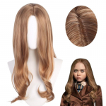 60 cm Megan Cosplay kost&uuml;&uuml;mparukas M3GAN AI Doll Robots Megan 60 cm pikkade juustega kuumakindel s&uuml;nteetiline Halloweeni rollim&auml;nguparukas 60cm beež