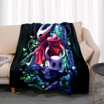 Hollow Knight tekk M&auml;ng Flanell Uudne soe mikrokiust flanell Vastupidav lastele ja t&auml;iskasvanutele reisivoodikate diivanikate 130x150cm