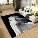 3D Light Luxury Modern Horse Area vaip, suur, vaipvaip elutoa magamistoa diivanile, k&ouml;&ouml;gi vannitoa uksematt, libisemiskindel p&otilde;randamatt 120x160cm