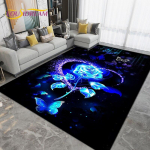V&auml;rviline liblikalillede kunstiala vaip, vaipvaip elutoa magamistoa diivanile, k&ouml;&ouml;gi-vannitoa uksematt, libisemiskindel p&otilde;randamatt 40x60cm