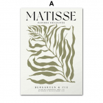 P&otilde;hjamaade lehtede kunstiplakat Abstraktsed Matisse'i seinamaalingud Raamita pildid elutuppa Kodutoa sisekujundus Prindid Ilma raamita 21*30cm