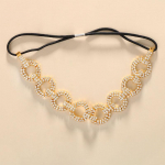 Stonefans elastne kivist &uuml;mmargune juuksepael Naiste pulmajuukseaksessuaarid Luksuslik peakett peapaelad pruudi peaehte kristallid Gold Hairband