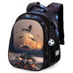 Kvaliteetsed laste koolikotid lahedatele poistele Mustad p&otilde;hikoolikotid Veekindel ortopeediline laste seljakott 37cm*30cm*16cm hall