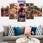 5 t&uuml;kki Attack On Titan Lahing Jaapan Anime Plakat Moodne Kodu Seina Kaunistus Pilt Kunstiprint L&otilde;uendil Maal Elutoa jaoks 20X35 20X45 20X55cm