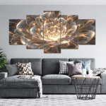 5 t&uuml;kki Seinakunst L&otilde;uendimaal Kuldsed Kiired Lilleplakat Kaasaegne elutoa seinamaal Kodukaunistuse pildiraam 30X40 30X60 30X80cm