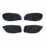 4tk mikrokiudnahast manuaalse juhtimise aken auto ukse k&auml;epideme k&auml;etoe paneeli katte trimm VW Golf 4 MK4 Jetta jaoks 1998 - 2004 4x Black-Red line