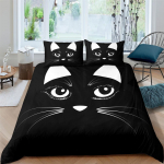 3D Kitten Prinditud voodipesukomplekt, Kodumagamistoa tekikate ja padjap&uuml;&uuml;r, Mikrokiudmaterjal, 2/3 voodipesu kaunistust Baby 100x135cm