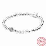Naiste peen k&auml;ev&otilde;ru 925 Sterling H&otilde;bedane Roosa Kuld Kopp Pandlaga Helmestega K&auml;ev&otilde;ru Sobivad Originaal Pandora Charm Beads DIY Kingitus h&otilde;be