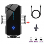 Automaatne klambriga juhtmevaba laadija 15 W kiirlaadimisega autohoidik iphone 13 12 11 Samsung S20 S10 magnetilise telefonilaadija jaoks h&otilde;be