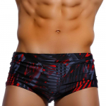 Camo meeste ujumisp&uuml;ksid, seksikad bikiinidest ujumistrikoo, tugevad ujumisriided kotiga 3XL must