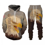 Trend Animal The Eagle 3D prinditud meeste dressikomplektid vabaaja kapuuts ja p&uuml;ksid 2 tk Komplektid &uuml;lisuur pullover Mood meeste r&otilde;ivad 2XL