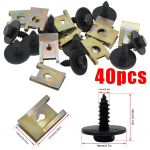 40tk &scaron;assii mootorikaitse metallist mutter/kruviseibid U-kujuline klamber auto poritiib kaitseraua ristpeaga kruvid BMW E46 E92 E90 F10 jaoks