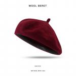 Naised T&uuml;drukud Barett Prantsuse Romantiline Soe Villane Nokam&uuml;ts M&uuml;ts Vintage kommid V&auml;rv Lihtne Barett M&uuml;tsid Elegantne Naiste Barett M&uuml;ts One Size