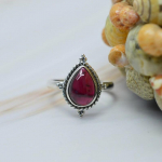 Granaadist v&auml;&auml;riskiviga k&auml;sitsi valmistatud disainerr&otilde;ngas, 925 h&otilde;ber&otilde;ngas, boho-r&otilde;ngas, naiste s&otilde;rmus, aastap&auml;eva s&otilde;rmus 10