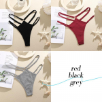 FINETOO 3TK/komplekt puuvillased p&uuml;ksid naistele T-selja G-n&ouml;&ouml;riga aluspesu metallist pandlaga p&uuml;ksid naiste alusp&uuml;ksid madala v&ouml;&ouml;kohaga naiste alusp&uuml;ksid suures suuruses pesu S